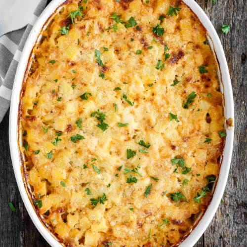 Easy Cheesy Hash Brown Casserole - Mommy's Home Cooking