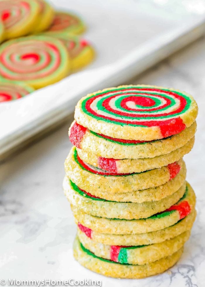 Eggless Icebox Christmas Pinwheel Cookies - Mommy's Home Cooking