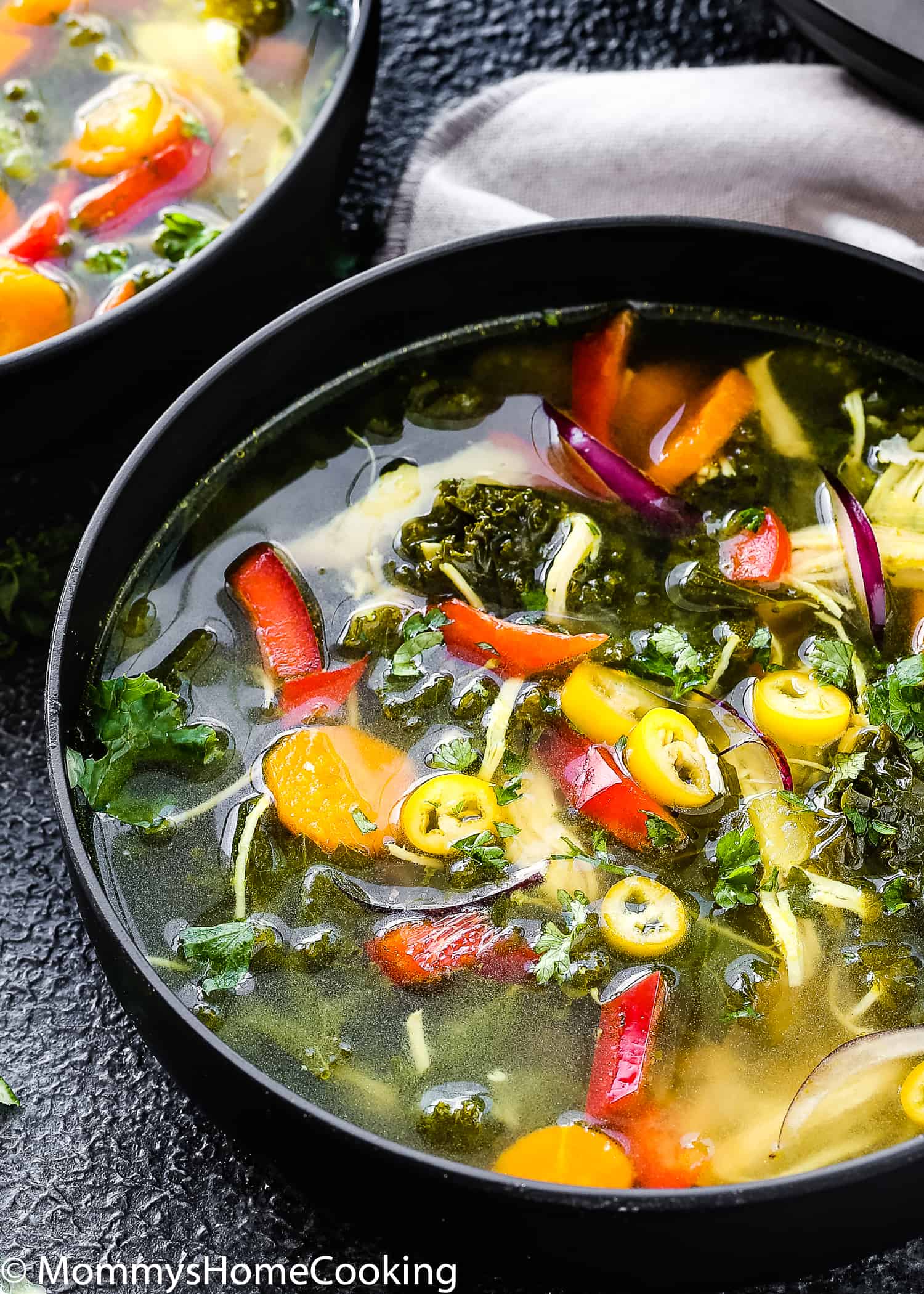a bowl full of delicious detox soup.