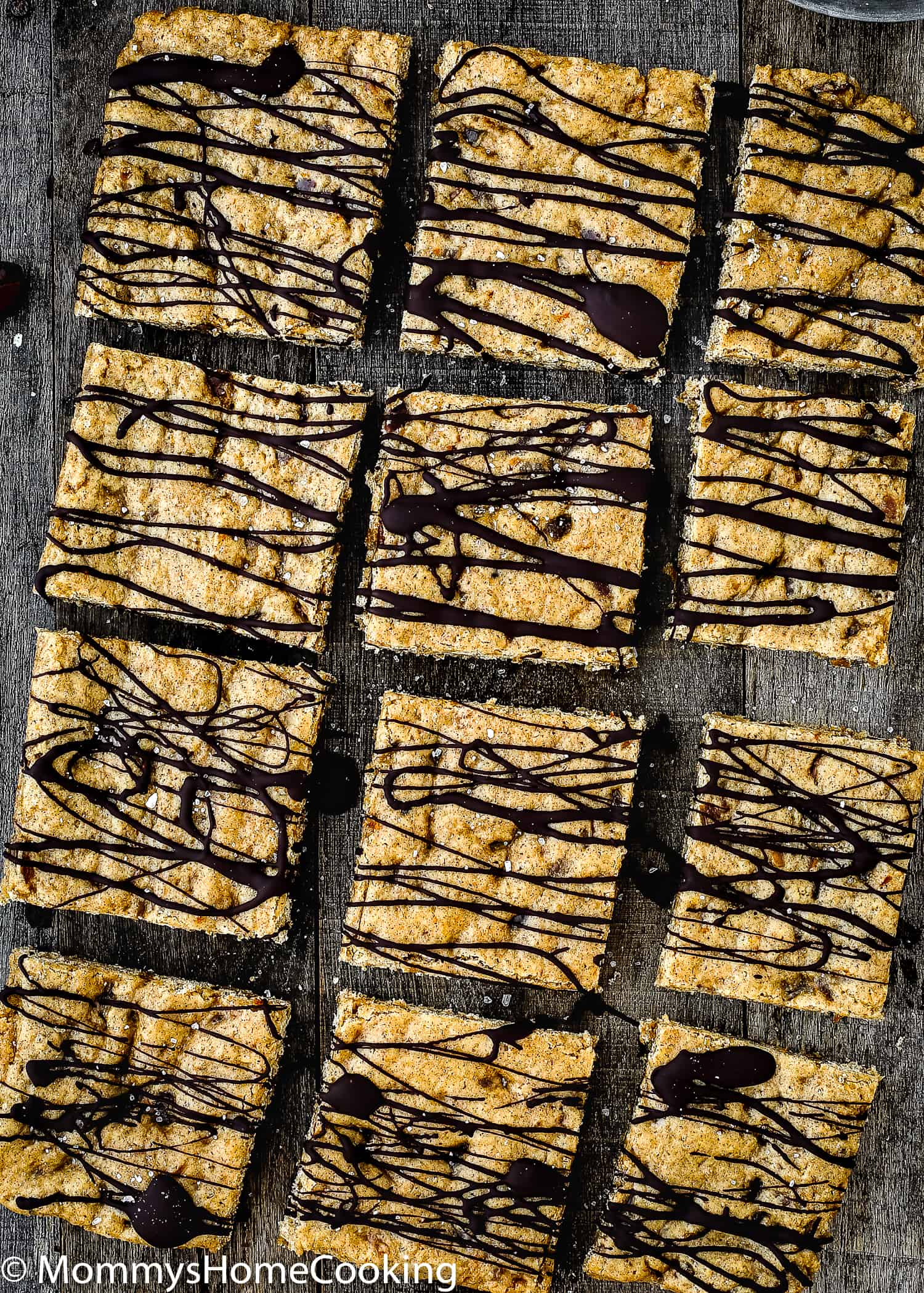Healthy Eggless Energy Bars with chocolate. 