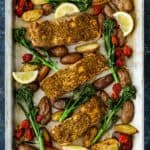 Sheet Pan Mustard Salmon Dinner | Mommy's Home Cooking