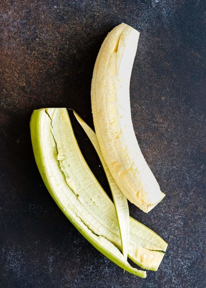 how to peel a green plantain