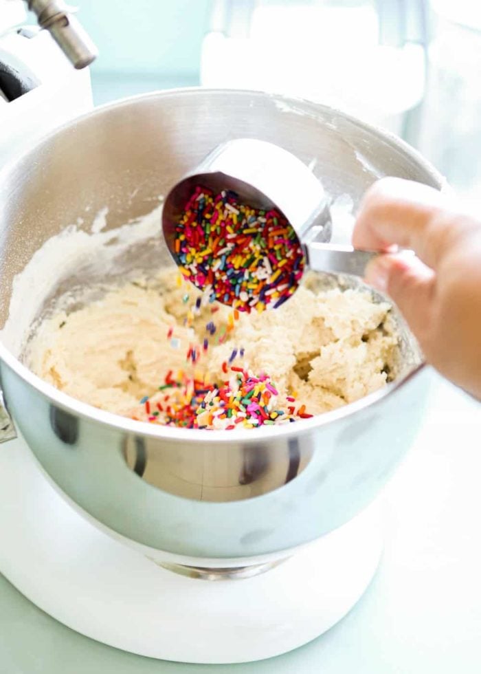 How to make eggless funfetti cookies step 3