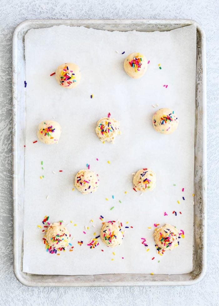 How to make eggless funfetti cookies step 6
