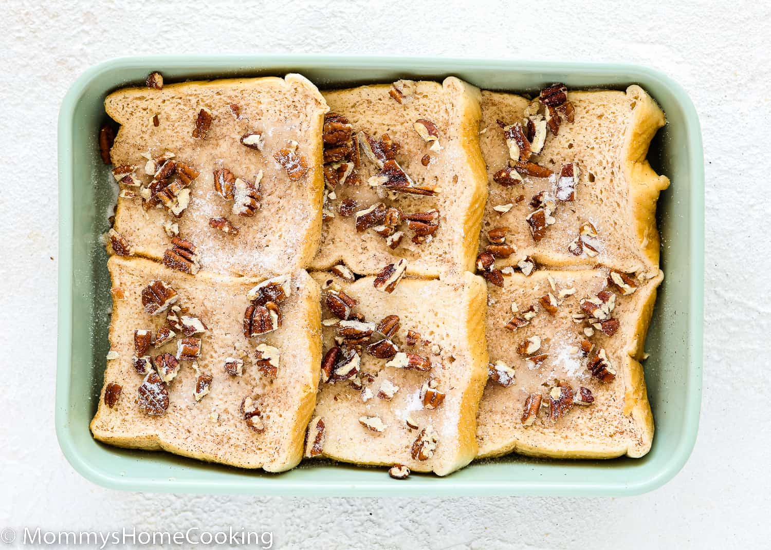a unbaked Eggless French Toast Casserole.