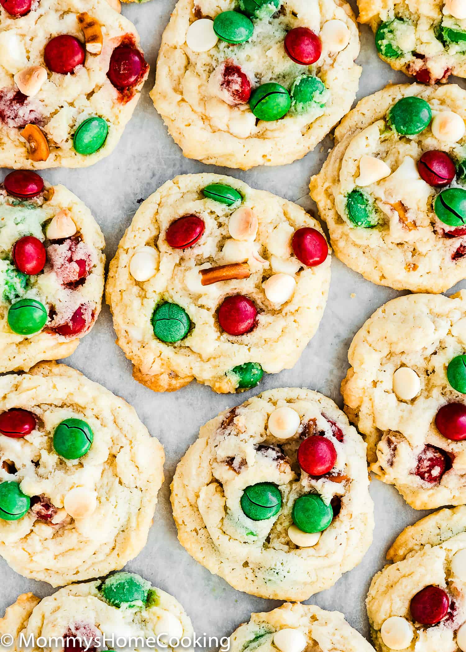 overhead view of Eggless Christmas Cookies.
