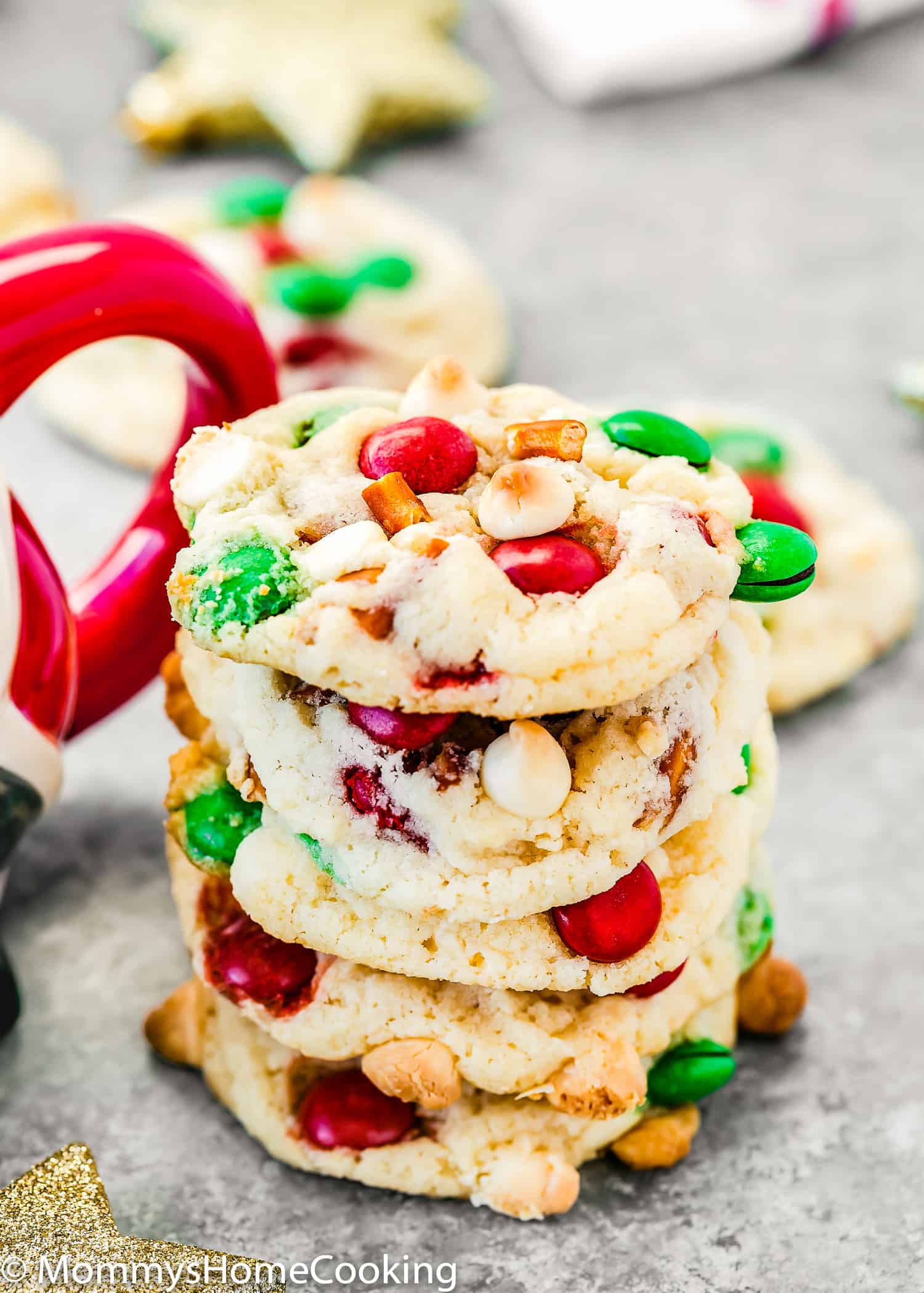 Eggless Christmas Cookies stack