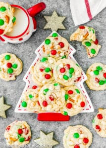 a christmas plate with Eggless Christmas Cookies