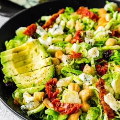 Easy Shaved Brussel Sprout Salad With Cranberries 2 400x400