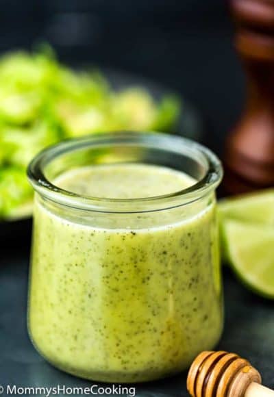 Green Onion Vinaigrette in a glass container