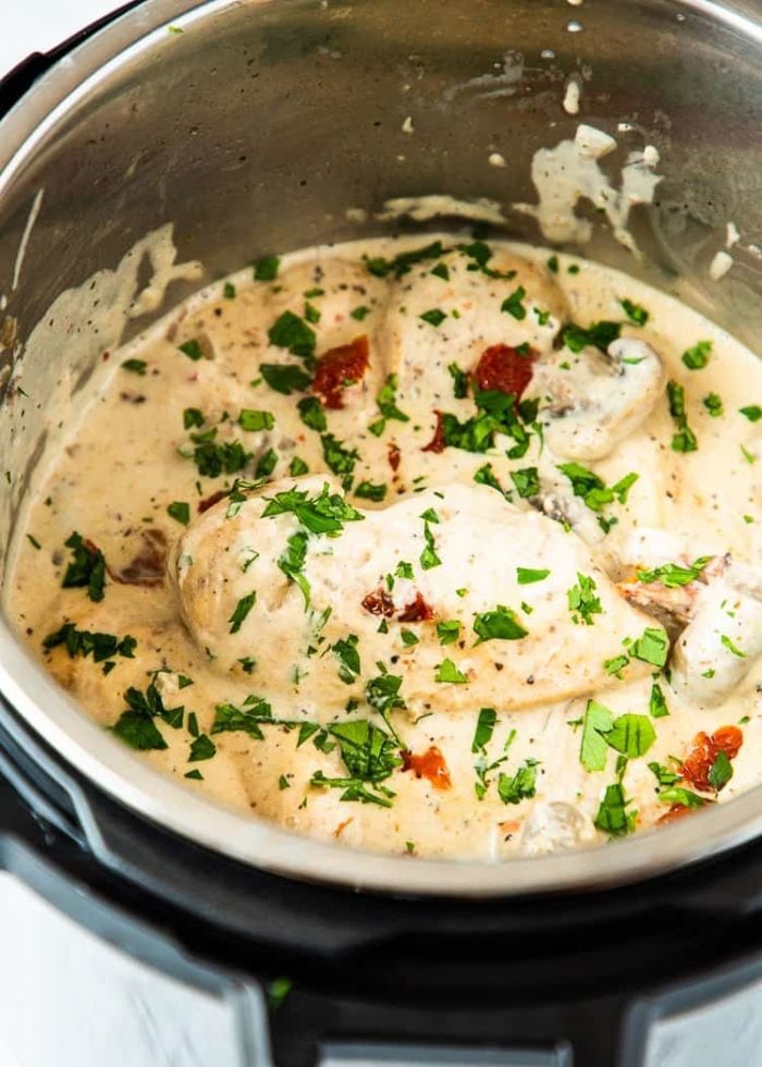 Instant Por Creamy Chicken and Mushrooms step by step 10