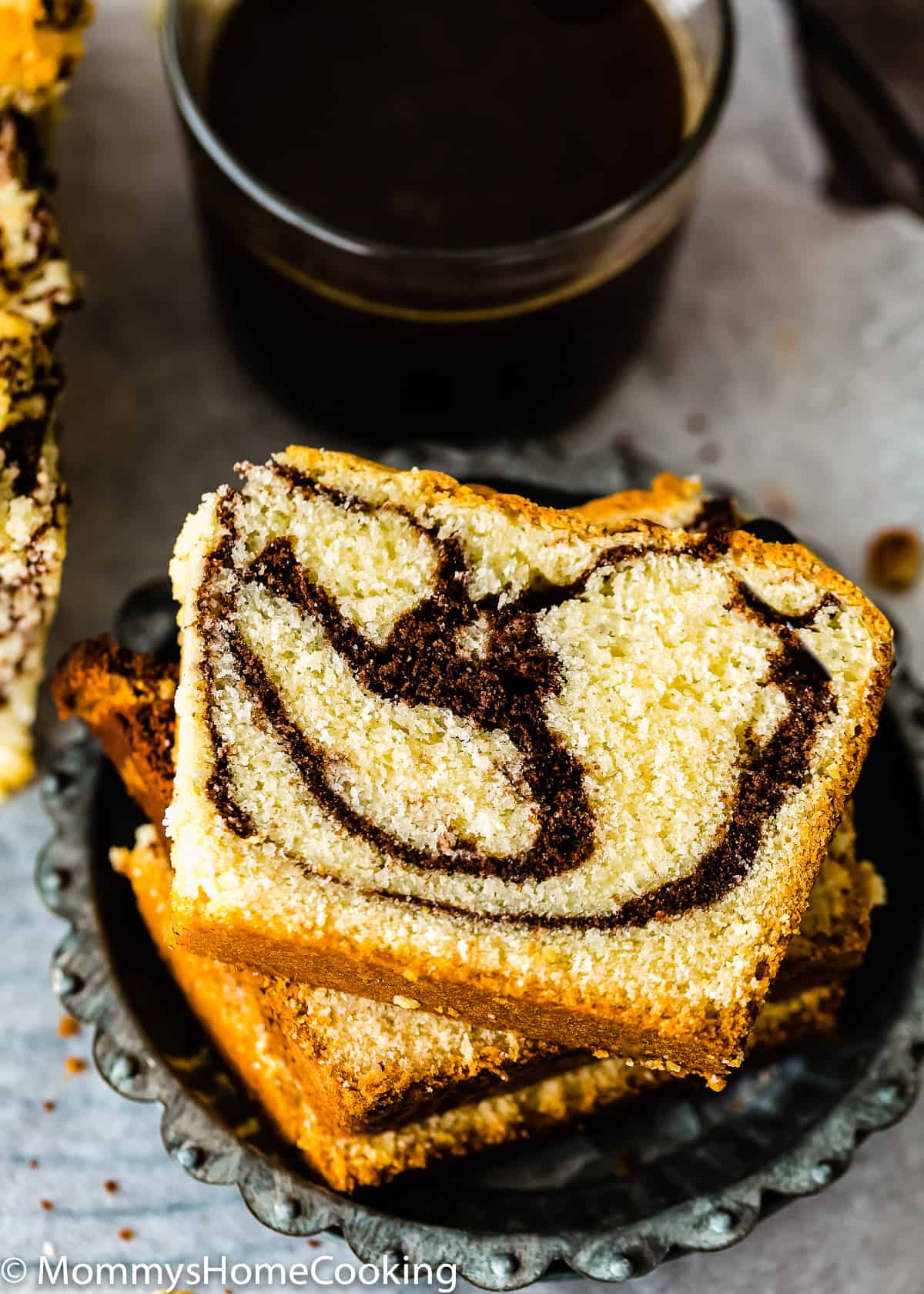 Eggless Vanilla Marble Cake Recipe - Mydelicious Recipes