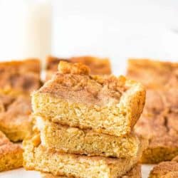 Stack of Eggless Snickerdoodle Bars