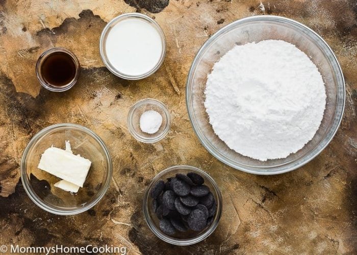 Easy Chocolate Frosting ingredients