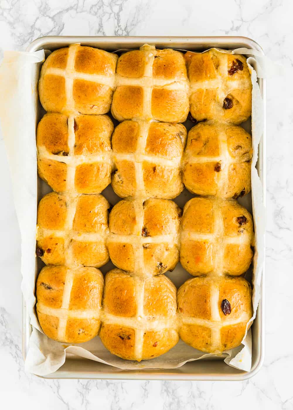 How to make eggless hot cross buns step 17