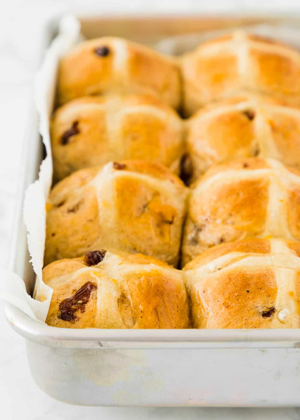 How to make eggless hot cross buns step 18