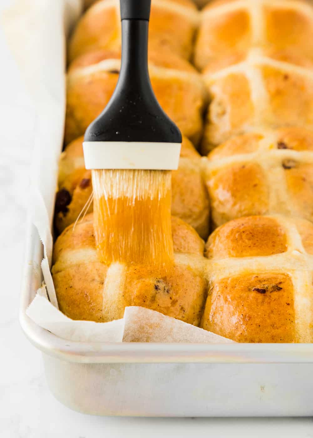 How to make eggless hot cross buns step 20