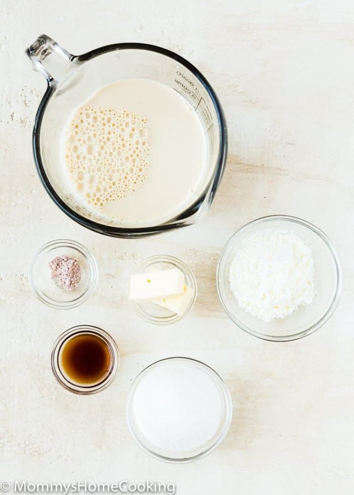 Eggless Pastry Cream Ingredients