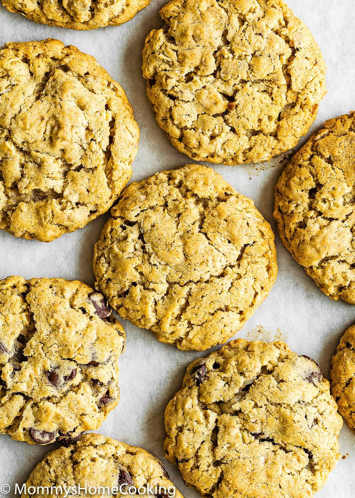 Eggless Oatmeal Cookies close up