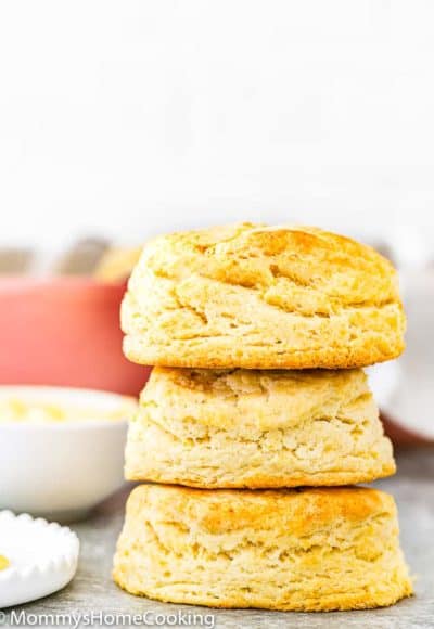 Easy Eggless Flaky Biscuits stack
