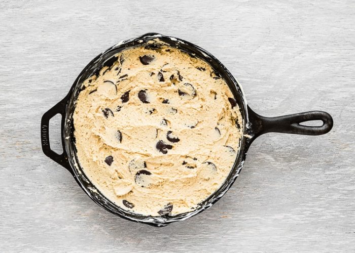 How to make Eggless Chocolate Chip Skillet Cookie step 9