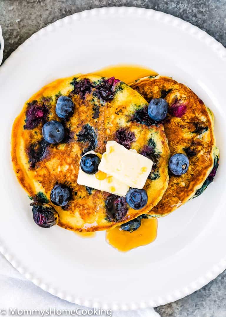 Easy Eggless Blueberry Pancakes Mommy's Home Cooking