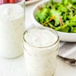 Homemade Eggless Ranch Dressing/Sauce in a jar