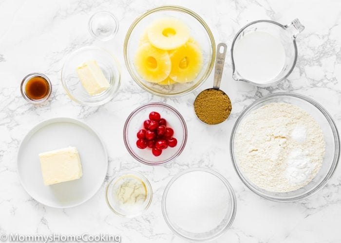 Eggless Pineapple Upside Down Cake Ingredients