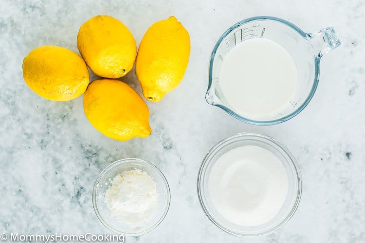 Easy Eggless Lemon Curd Ingredients