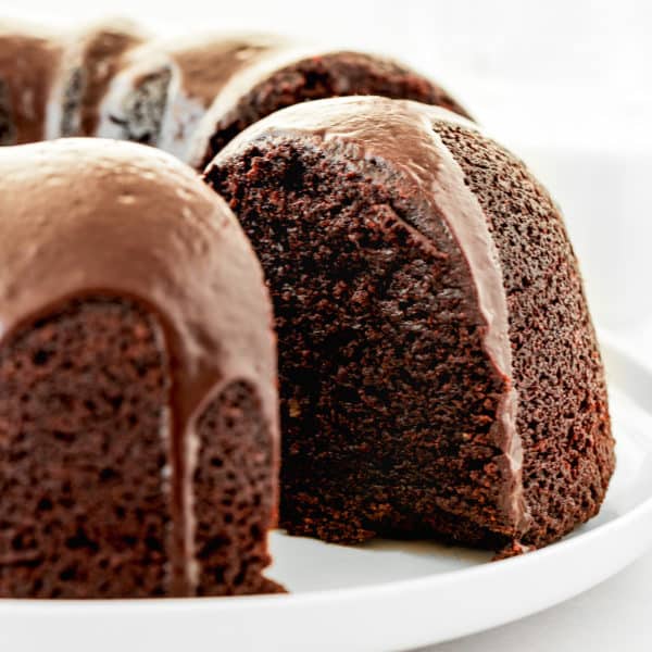 Sliced Eggless Chocolate Bundt Cake