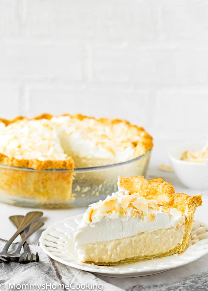 Easy Eggless Coconut Cream Pie (from scratch) - Mommy's Home Cooking