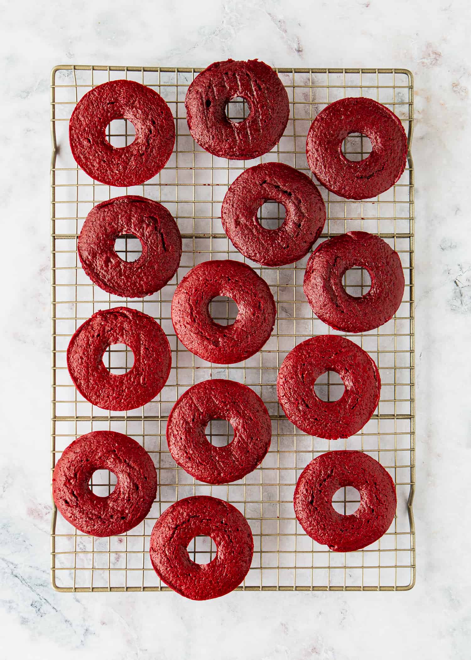 How to Make Easy Eggless Red Velvet Donuts step 9