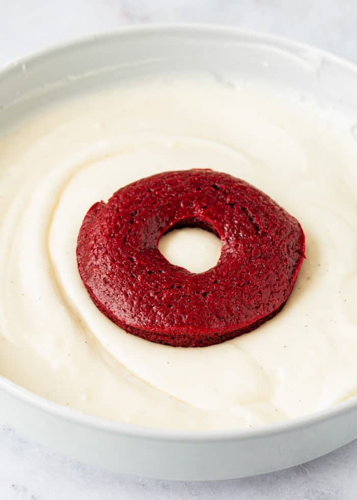 How to Make Easy Eggless Red Velvet Donuts step 10