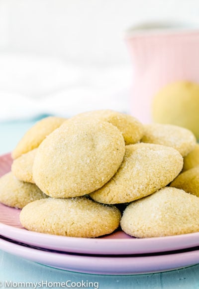 Easy Eggless Brown Sugar Cookies on a plate