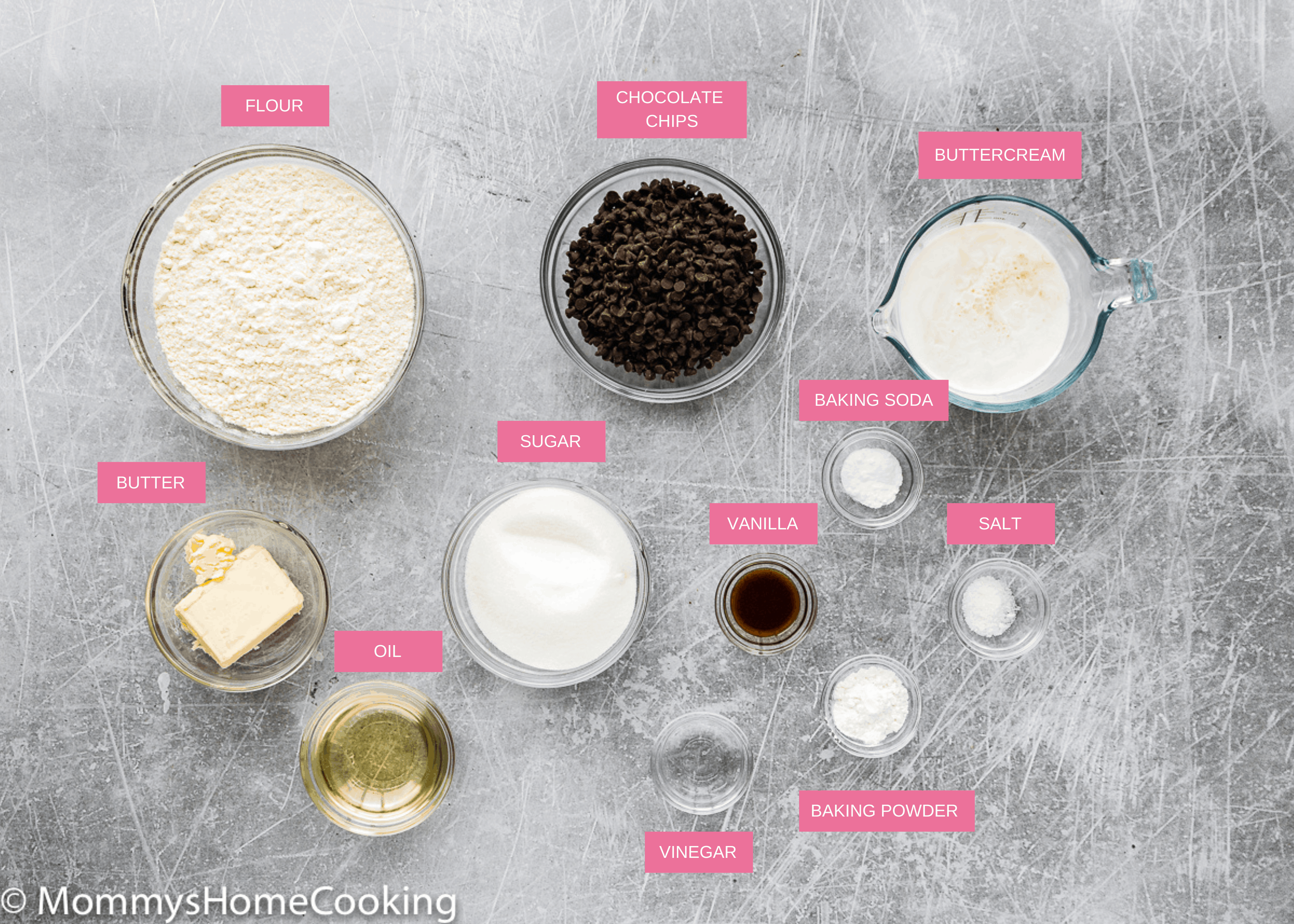 Eggless Chocolate Chip Muffins ingredients
