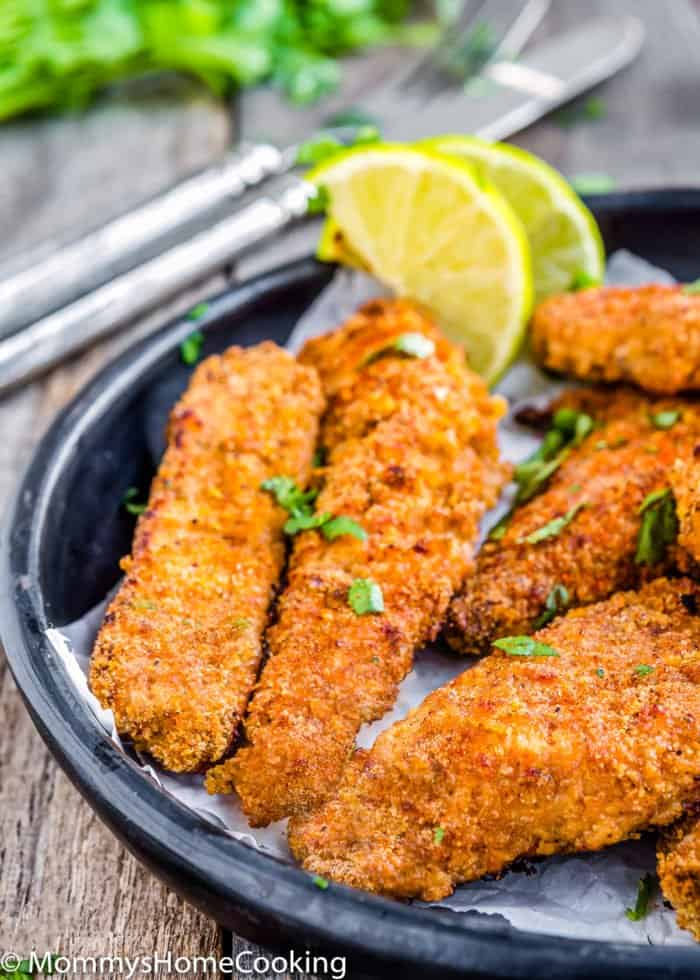 Eggless Oven Fried Chicken Tenders - Mommy's Home Cooking