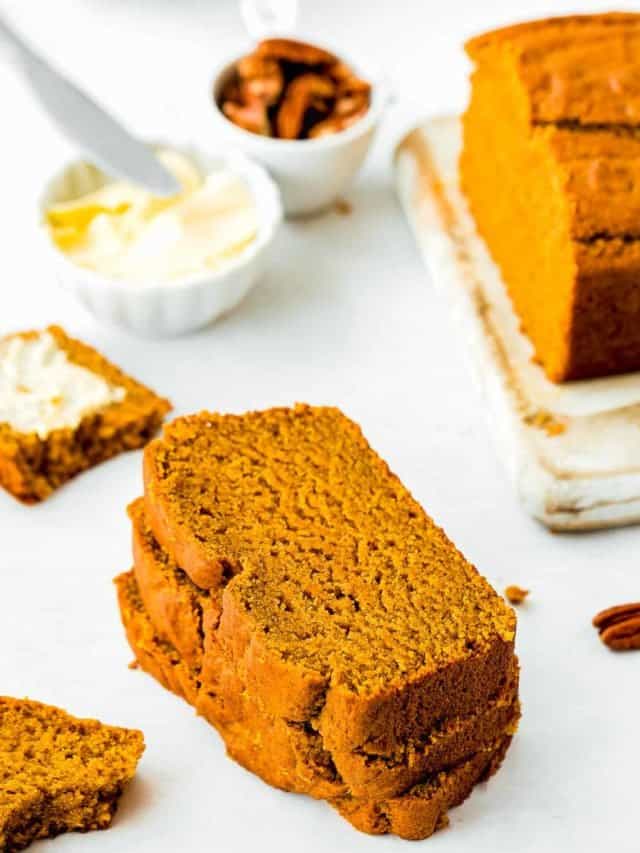 Eggless Pumpkin Bread Recipe