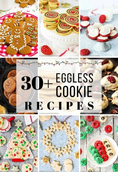 eggless cookie recipe collage