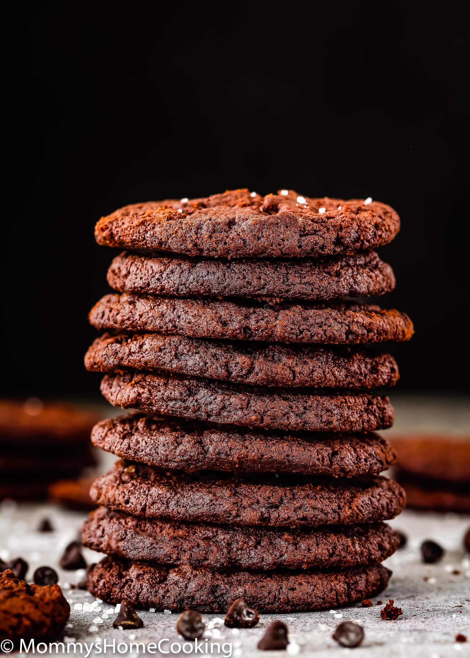 stack of Eggles Double Chocolate Cookies