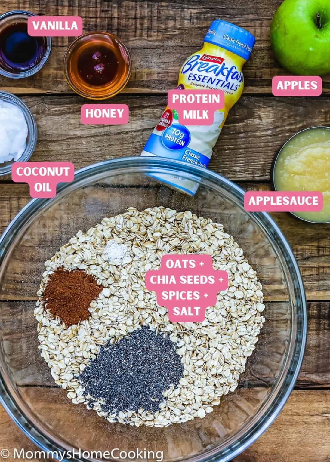 Eggless Apple Oatmeal Baked Cups (Flourless) Mommy's Home Cooking