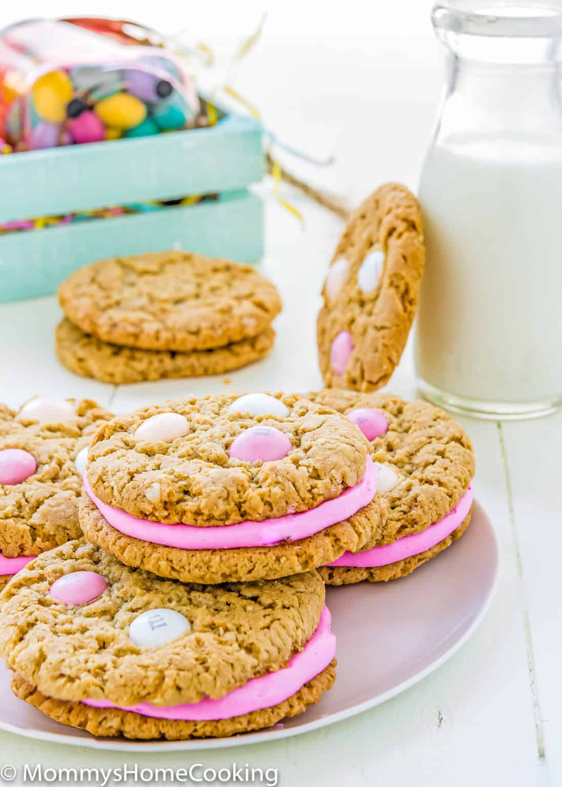 Eggless Easter Oatmeal Sandwich Cookies Mommy's Home Cooking