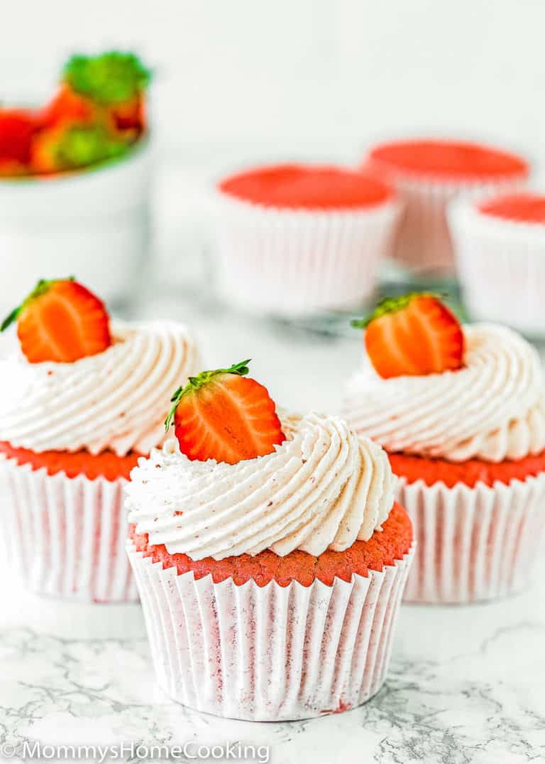 Easy Eggless Strawberry Cupcakes Mommy's Home Cooking