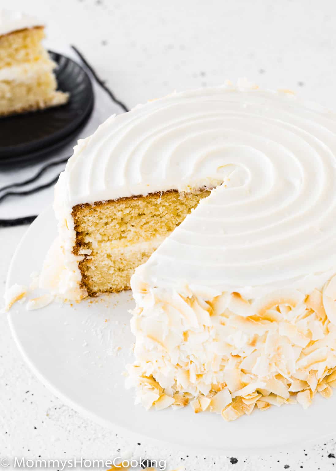 Soft & Fluffy Eggless Coconut Cake - Mommy's Home Cooking