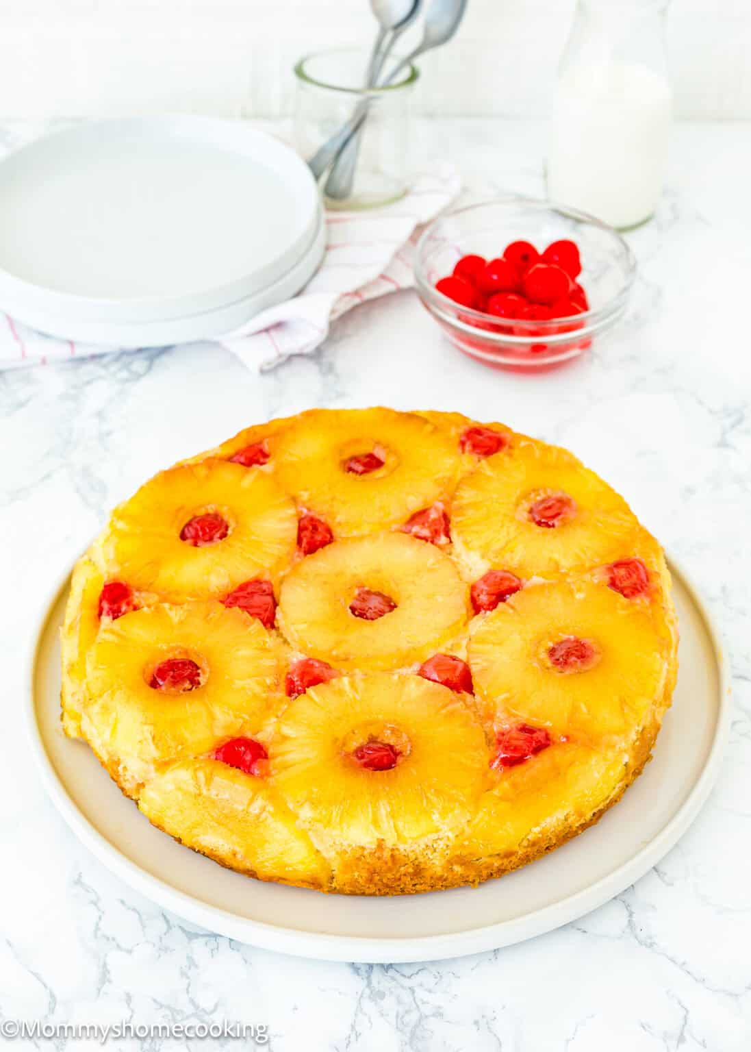 Eggless Pineapple Upside Down Cake - Mommy's Home Cooking