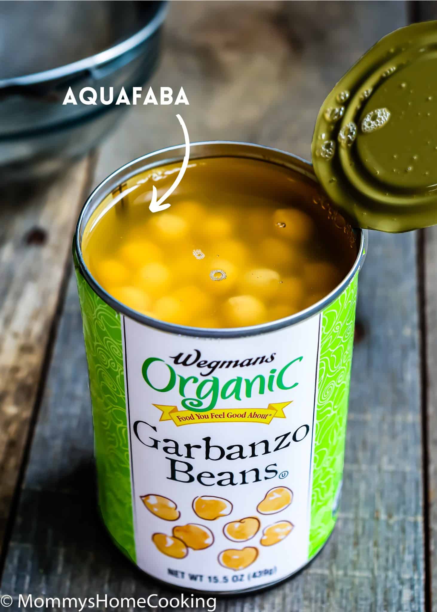 a can of garbanzo beans and aquafaba.