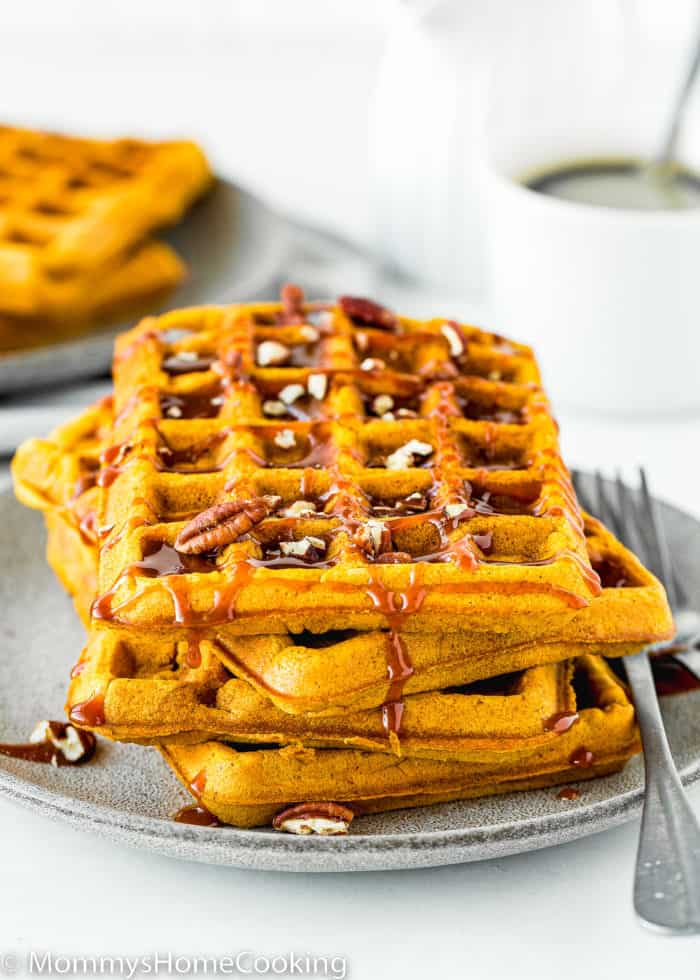 Quick & Easy Eggless Pumpkin Waffles Mommy's Home Cooking