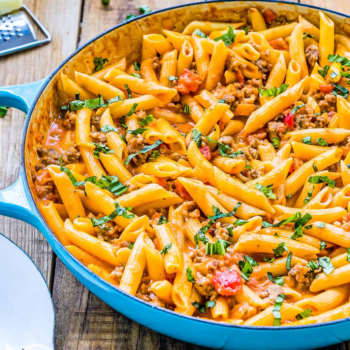 Creamy Sausage Pasta Skillet (Easy & Quick) Mommy's Home Cooking