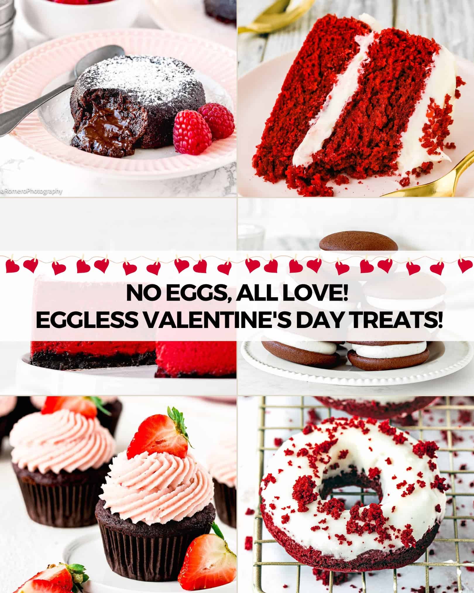 6 photo gallery of Valentines Day treats without eggs.