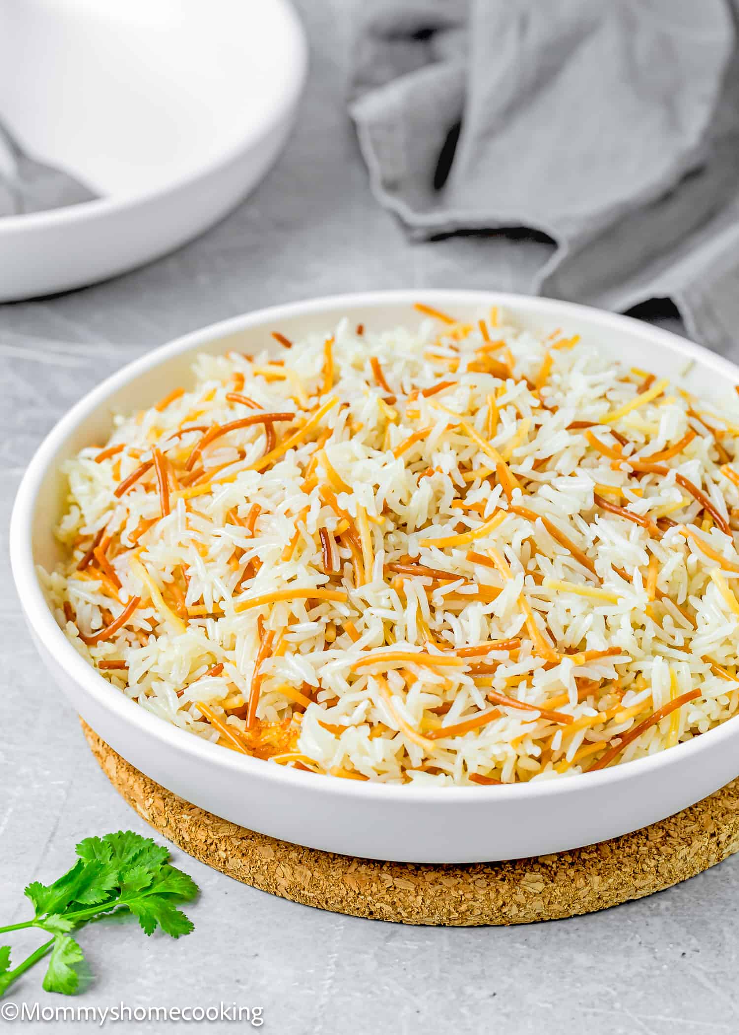 Vermicelli Rice (Arroz con Fideos) in a plate.