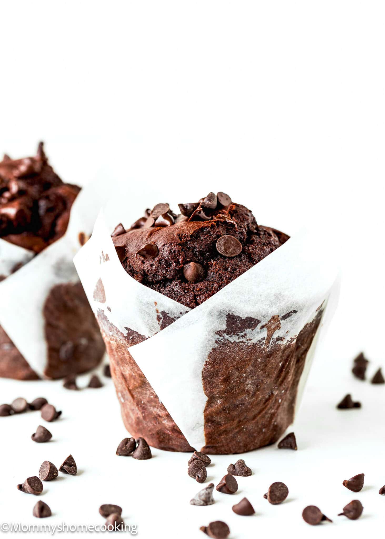 Bakery-Style Vegan Double Chocolate Muffins - Mommy's Home Cooking